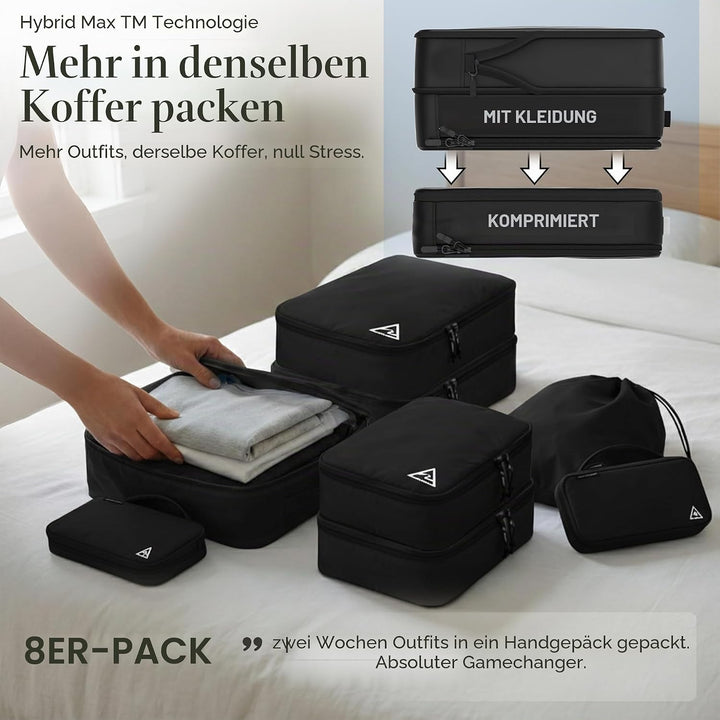 Well Traveled Packungswürfel, komprimiert für Reisen, mit HybridMax Doppelkapazitäts-Design, Packwür