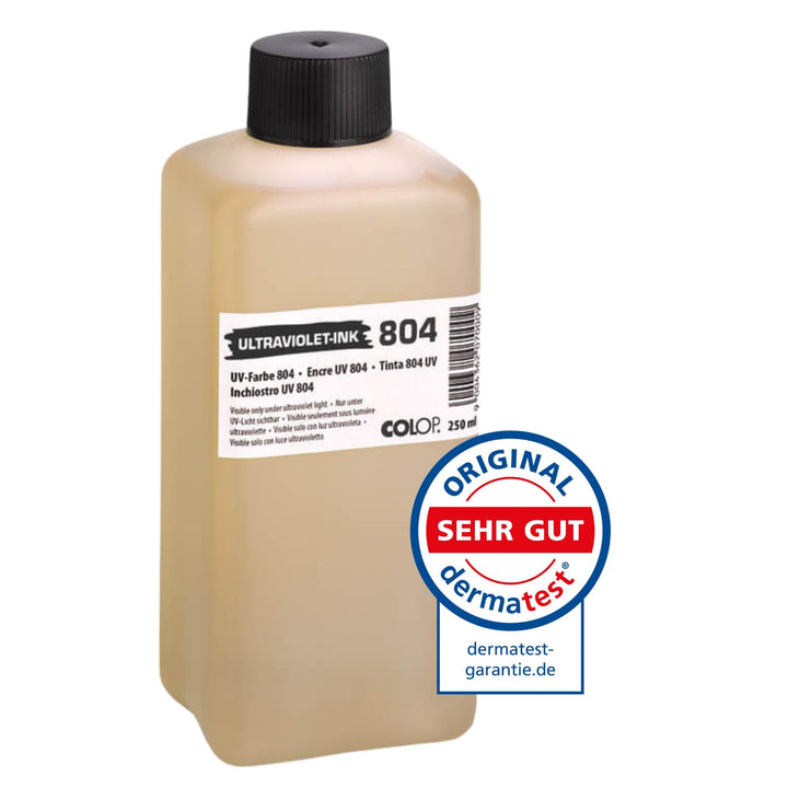 COLOP UV-Stempel-Farbe 804, unsichtbar, 250 ml, Abdruck nur sichtbar unter UV-Lampe