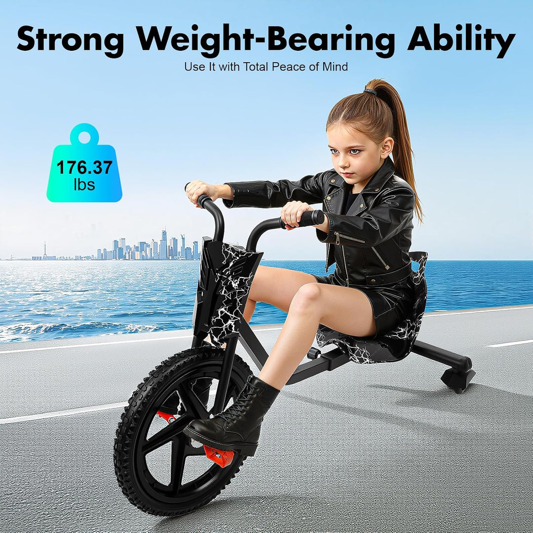 Drift Scooter, Kinder Drifts Scooter mit Pedale, 360° Driftt Cart, Verstellbarer Drifts Trike, Kinde