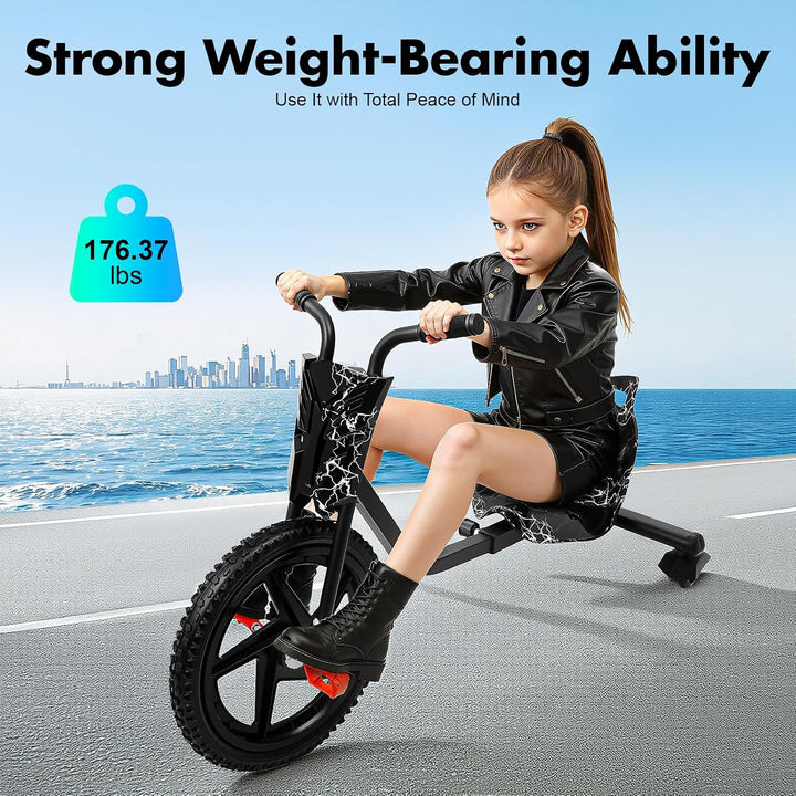 Drift Scooter, Kinder Drifts Scooter mit Pedale, 360° Driftt Cart, Verstellbarer Drifts Trike, Kinde