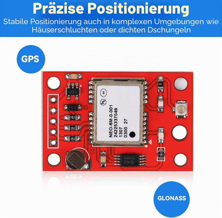 2 Stück GY-NEO6MV2 NEO-6M GPS-Modul Flugsteuerungsmodul unterstützt 3 V-5 V Stromversorgung mit Kera