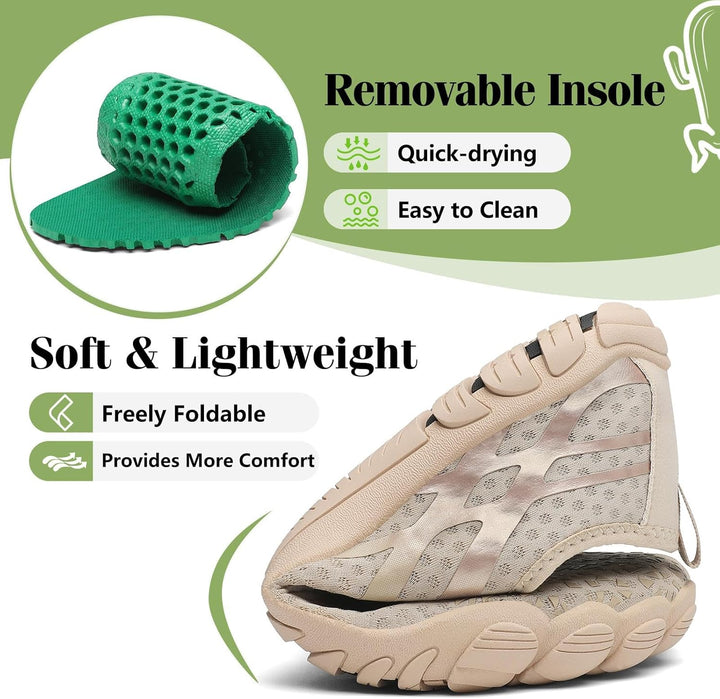 SAGUARO Badeschuhe Damen Aquaschuhe Herren Slip On Atmungsaktiv Schnelltrocknend Wasserschuhe Outdoo