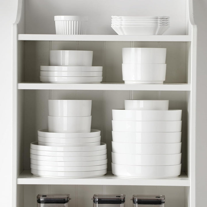 MALACASA Serie LEAH, Weiss | Set 12 Teile 4 Pers Weiss 12-teilig, 4 Personen, Weiss 12-teilig, 4 Per