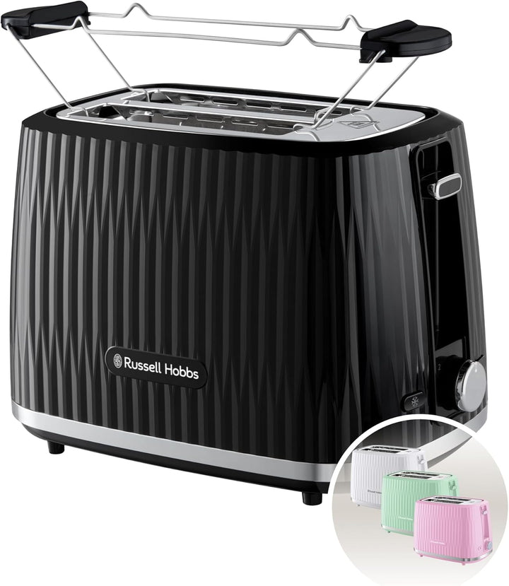 Russell Hobbs Toaster [für 2 Scheiben] Eden (6 Bräunungsstufen, Hebefunktion, Auftau-, Aufwärm- & St
