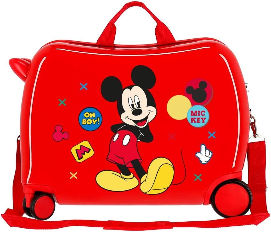 Disney Mickey Enjoy the Day Kinder-Koffer Rot 50x38x20 cms Hartschalen ABS Kombinationsschloss 34L 2