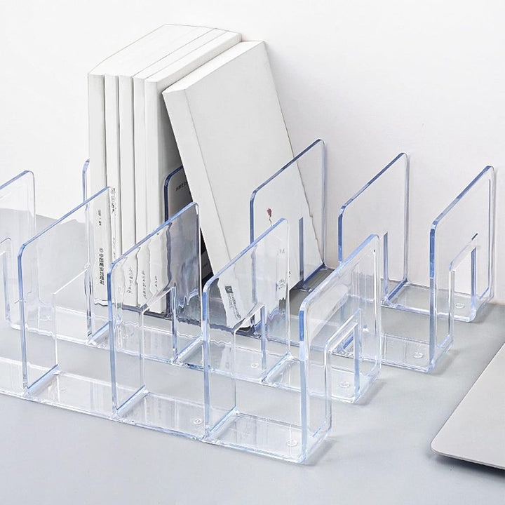 Buchstützen, Bücherregalhalter aus Transparentem Kunststoff-Acryl-Material für das Büro-Klassenzimme