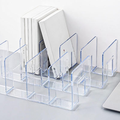 Buchstützen, Bücherregalhalter aus Transparentem Kunststoff-Acryl-Material für das Büro-Klassenzimme