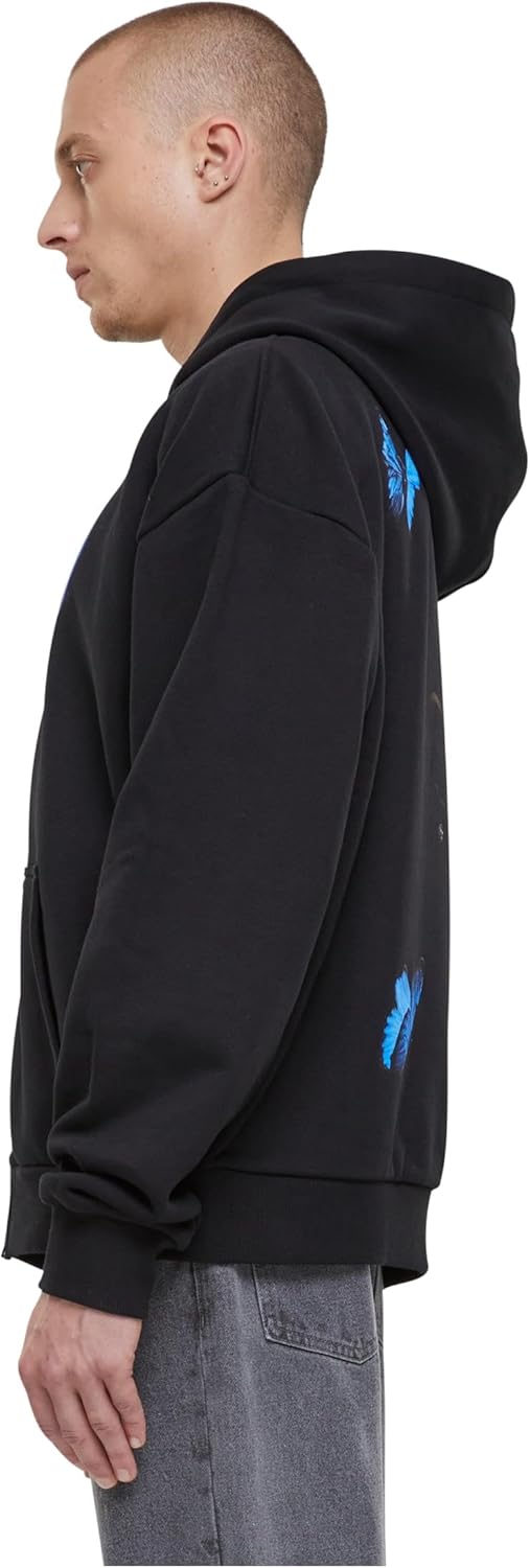 Mister Tee Herren Le Papillon Heavy Oversize Zip Hoody S Schwarz, S Schwarz