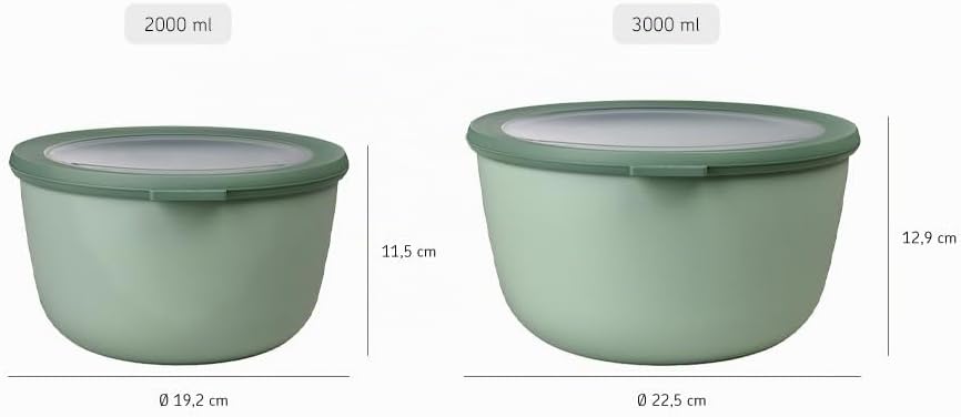 Mepal Multi Bowl Cirqula Round - Mikrowellen Geschir - Geeignet als Luftdichte Aufbewahrungsbox für