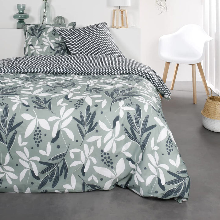 Today Bettwäsche für Doppelbett, 220 x 240 cm, Baumwolle, Bedruckt Sunshine 7,7 cm Jumeau Blau, Jume