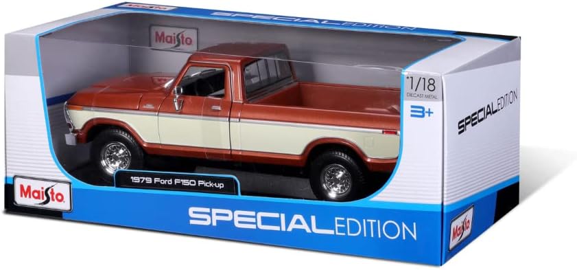 Maisto Ford F150 Pick-Up (1979): Modellauto im Massstab 1:18, Türen, Motorhaube und Heckklappe beweg