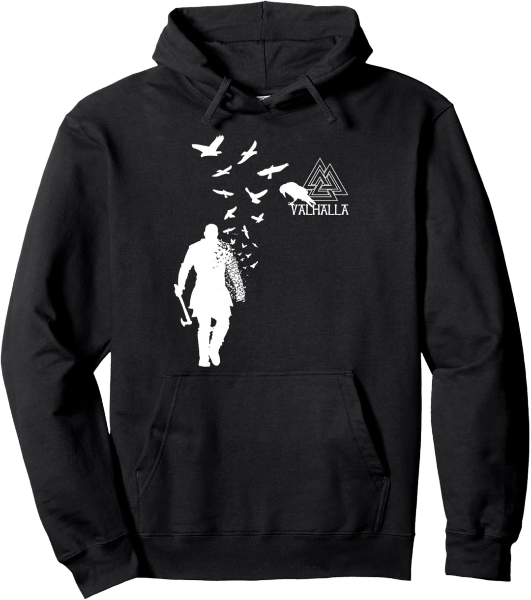 Wikinger Ragnar Lodbrok Walhalla Odin Raben Pullover Hoodie