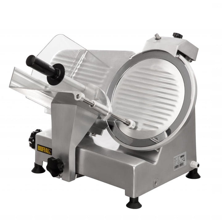 Buffalo Fleischschneider, elektrisch, 300 mm, für Lebensmittel 585(a) x 500(l) x 450(p)mm