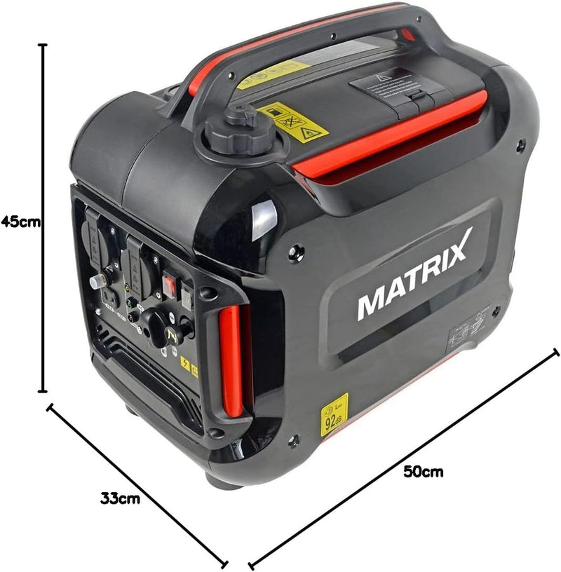 Matrix Notstromaggregat Benzin leise Digitaler Generator Inverter Stromerzeuger Stromaggregat tragba