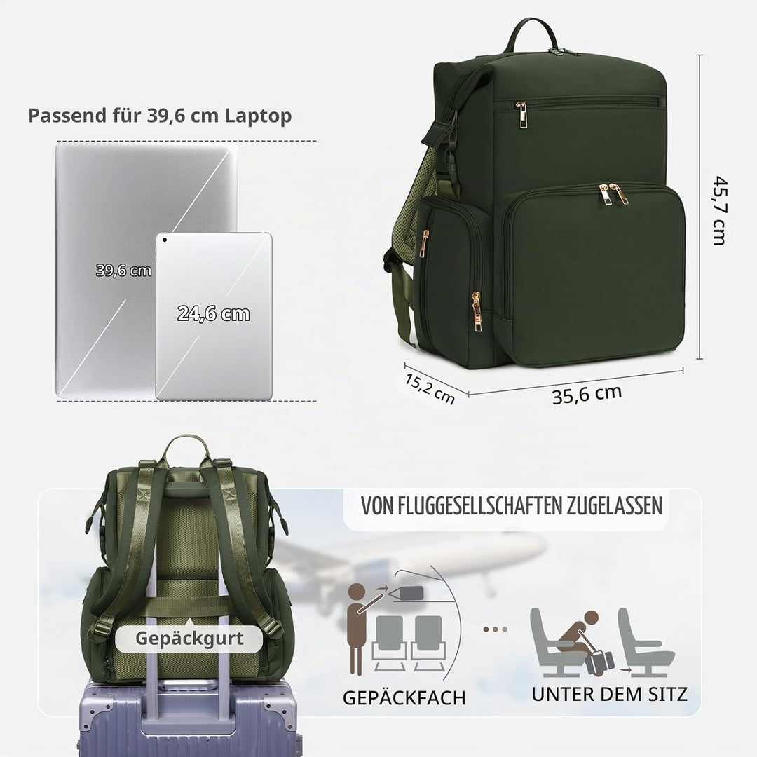 CEI-CEI Baby Wickeltasche/Rucksack mit Isolierter Flaschentasche, Wasserdichtes Neoprengewebe, Wicke