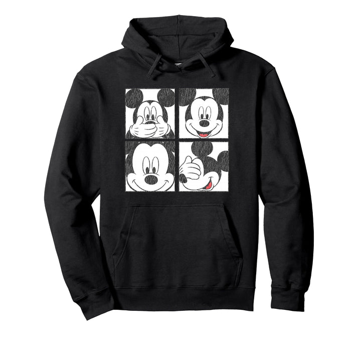 Disney Mickey Mouse Box Faces Pullover Hoodie