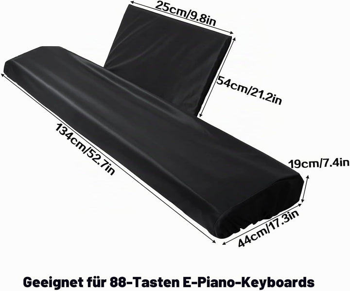 Klaviertastatur Staubschutz mit Notenständer - E Piano Abdeckung NotenstäNderabdeckung für 88 Tasten