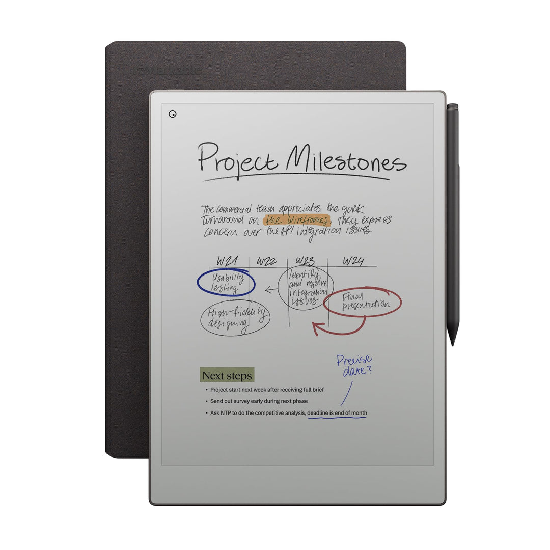reMarkable Papier Pro Bundle – Folio Case aus Mosaic Weave | 11,8 Zoll Farbdisplay und Leselicht | m