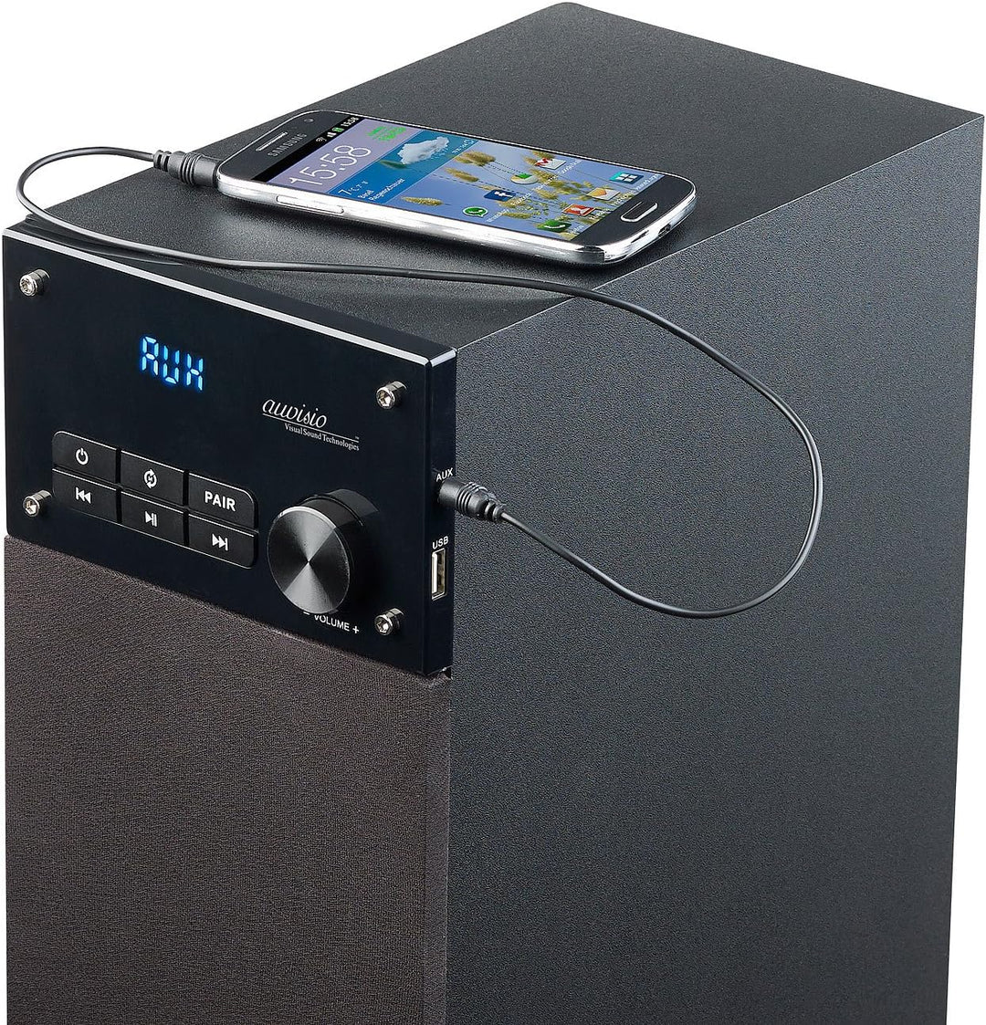 auvisio Lautsprecherturm: 2.1-Multiroom-Turmlautsprecher m. WiFi, Bluetooth, USB-Anschluss, 160W (So