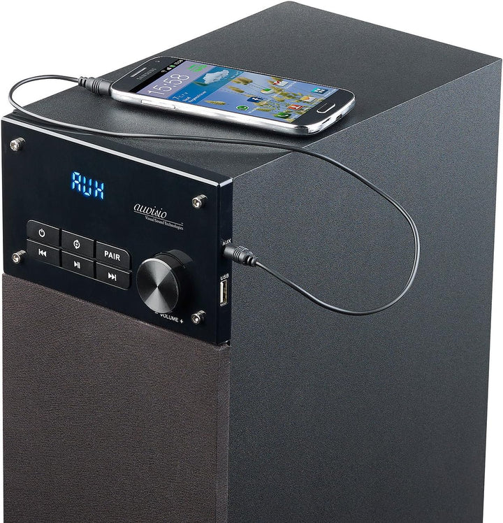 auvisio Lautsprecherturm: 2.1-Multiroom-Turmlautsprecher m. WiFi, Bluetooth, USB-Anschluss, 160W (So