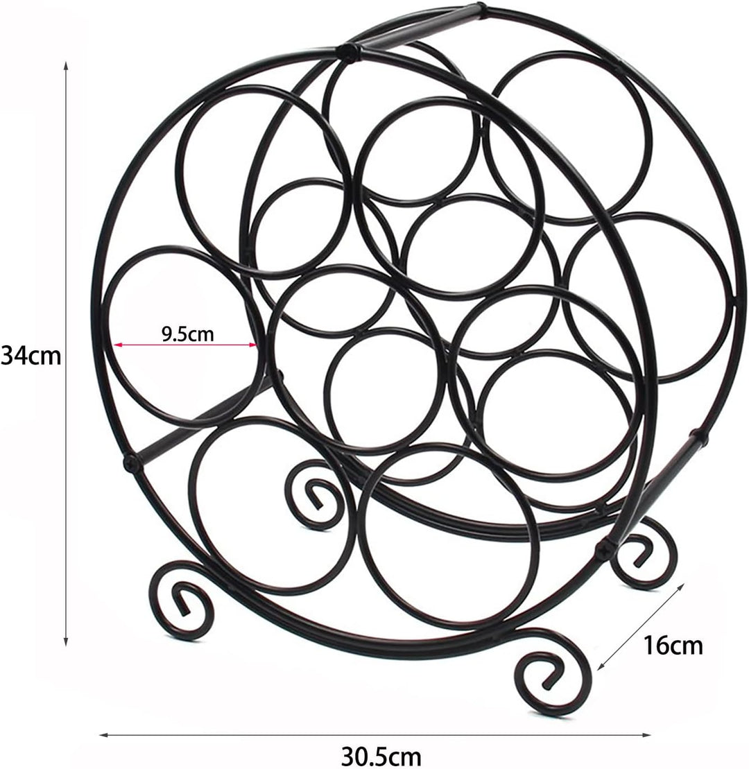 Weinregal Metall Schwarz Flaschenregal Wine Rack Weinflaschenhalter Schrank Shelf Weinhalter Weinstä