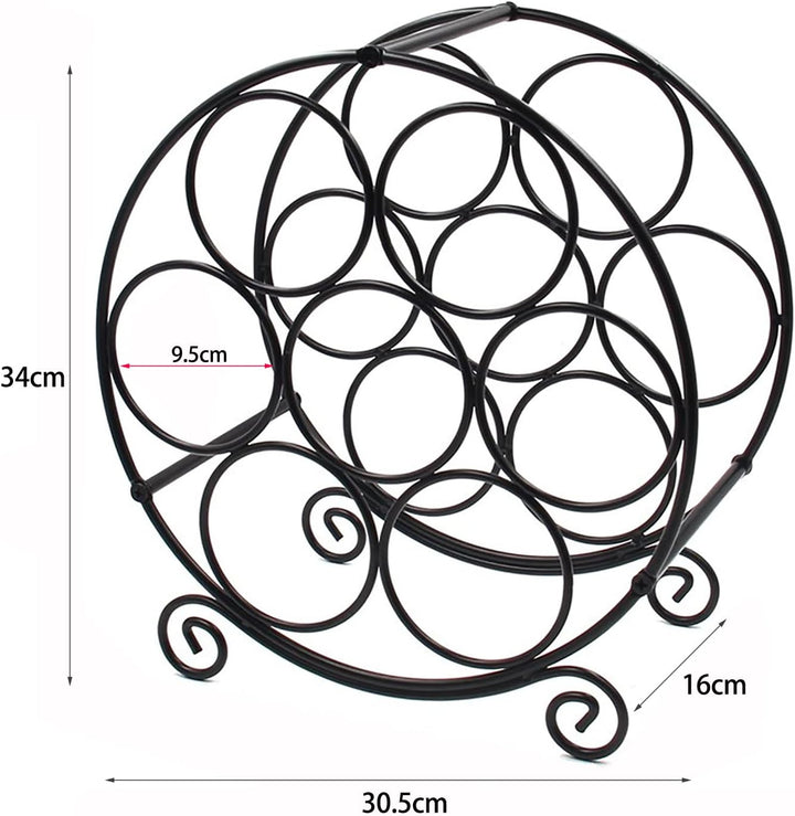 Weinregal Metall Schwarz Flaschenregal Wine Rack Weinflaschenhalter Schrank Shelf Weinhalter Weinstä