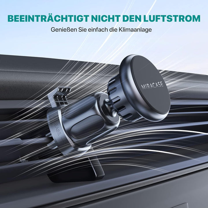 Handyhalterung ,Handyhalter mit 6 Starke Magnet 2 Metallplatte,Universale 360° Magnetischer KFZ Hand