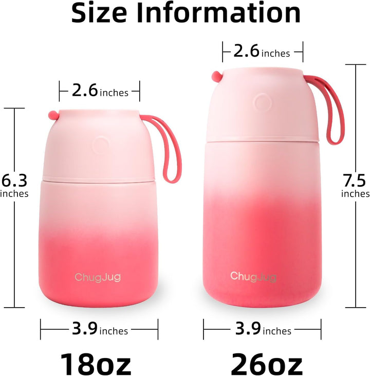 Thermobehälter für Essen 530ml, Edelstahl Thermobecher für Essen Warmhaltebehälter mit Löffel, Ausla