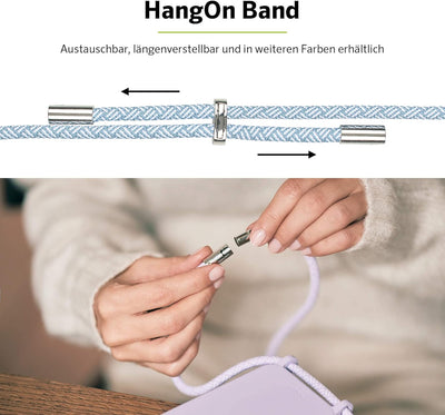 Artwizz HangOn Case kompatibel mit [iPhone 13 Pro] - Elastische Schutzhülle aus Silikon als Handyket