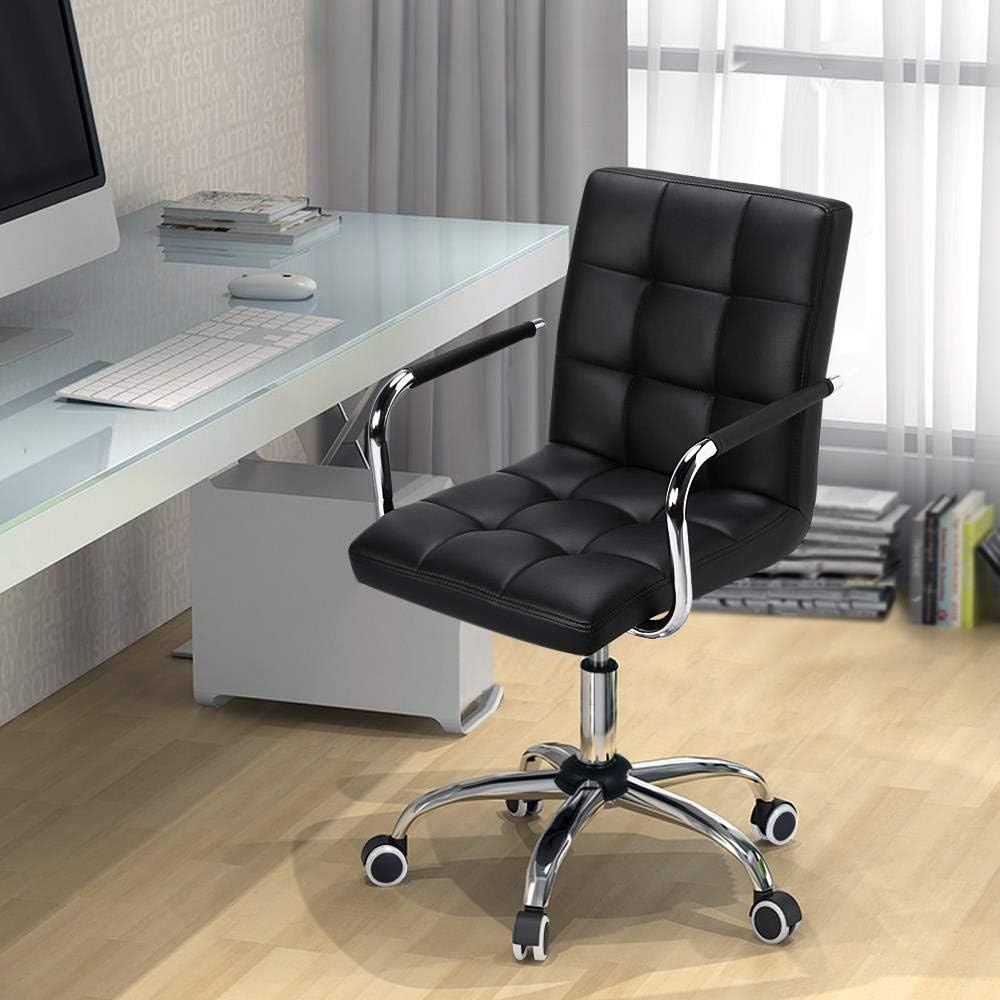 Yaheetech Bürostuhl ergonomischer Schreibtischstuhl Drehstuhl Drehocker Arbeitshocker mit abnehmbare