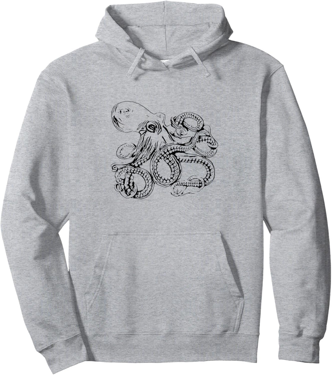 Oktopus Kraken Motiv Tintenfisch Tentakel Kalmare Octopus Pullover Hoodie