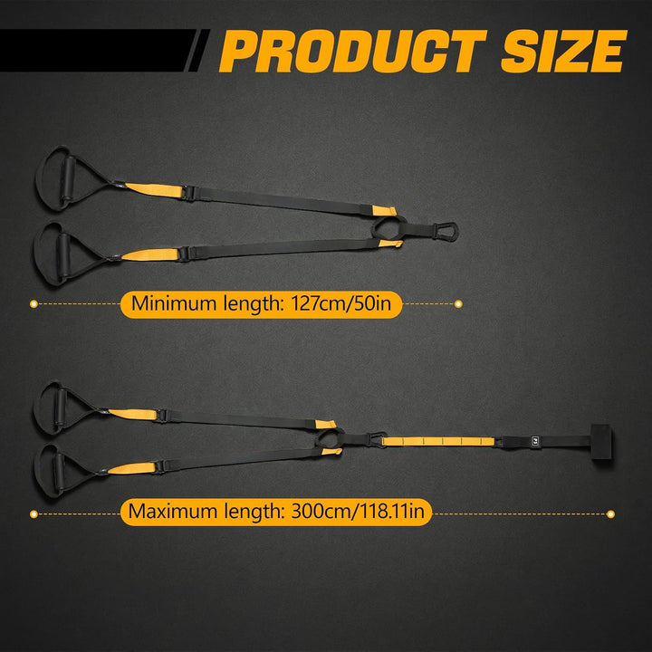 Schlingentrainer Sling Trainer Set,Suspension Trainer Kit mit Türanker & Befestigungsgurt,Verstellba