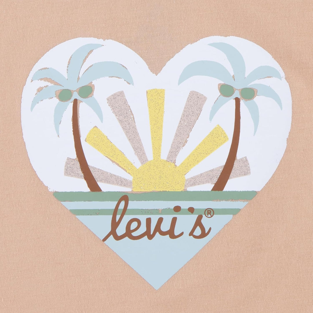Levi's Baby-Mädchen Tee and Short Set Sgss241 Abgestimmte Outfits 12 Monate CORAL SANDS, 12 Monate C