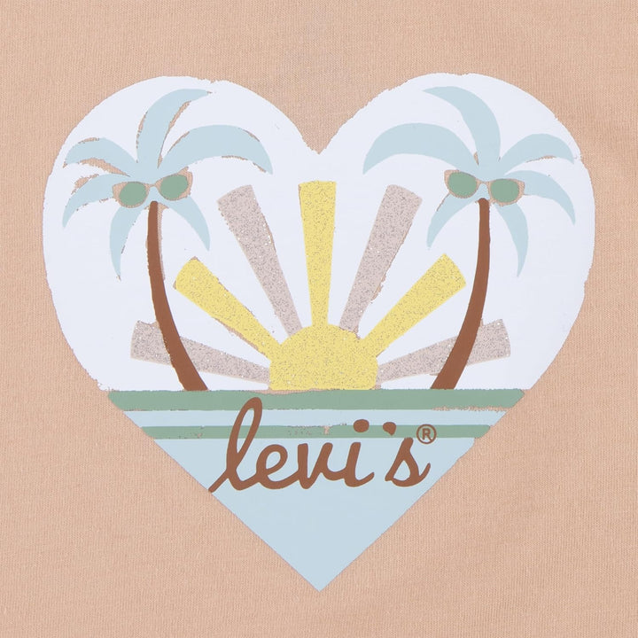 Levi's Baby-Mädchen Tee and Short Set Sgss241 Abgestimmte Outfits 12 Monate CORAL SANDS, 12 Monate C