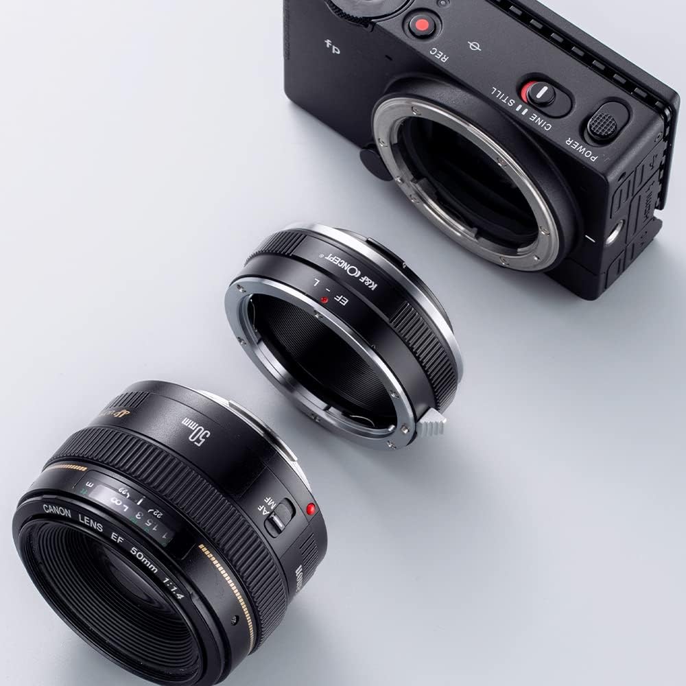 K&F Concept Objektivanschlussadapter EOS-L Manueller Fokus, kompatibel mit Canon (EF/EF-S) Objektive