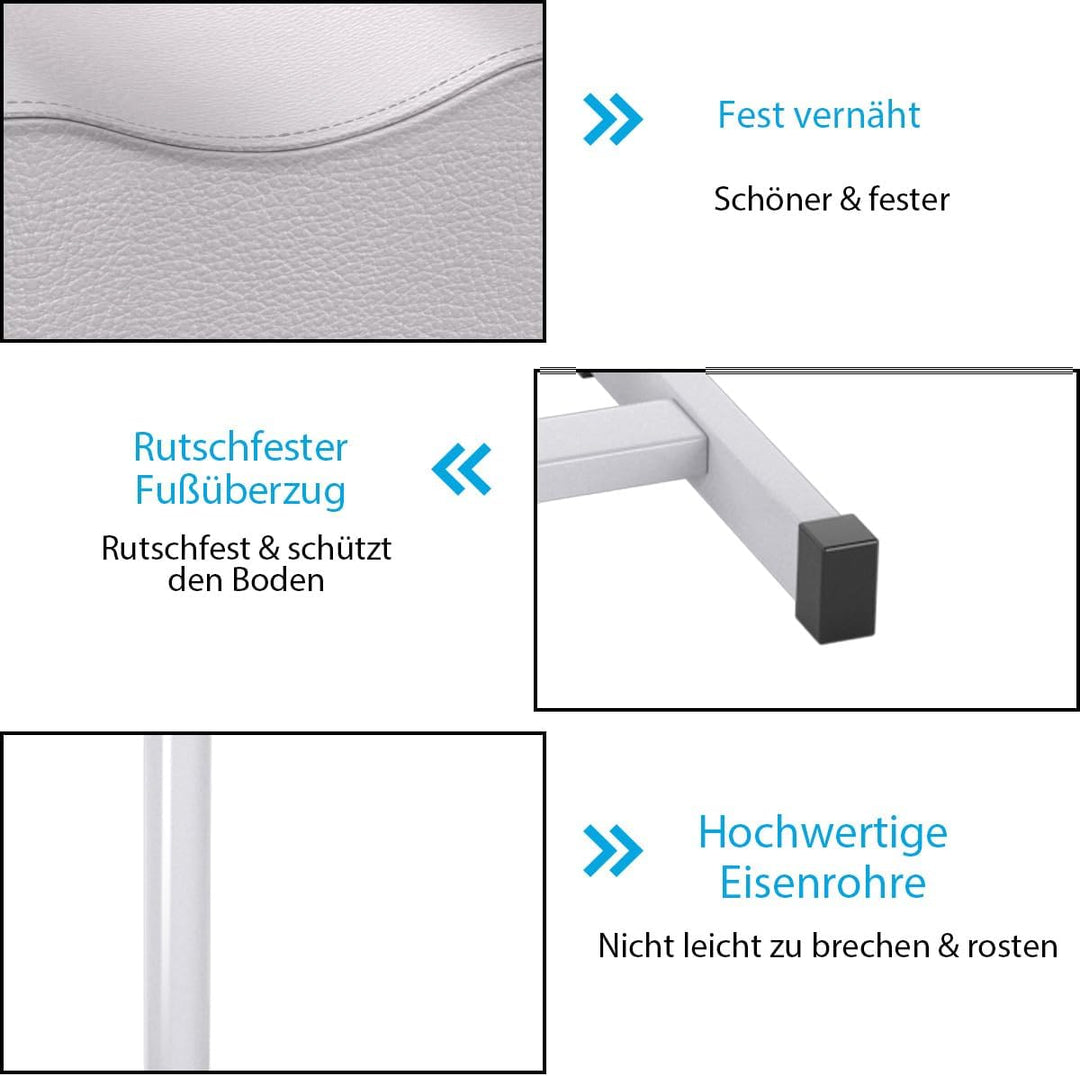 COSTWAY Pediküre Hocker, Beinauflage höhenverstell von 45cm-65cm, Fussstütze Fusshocker für Nagelpfl