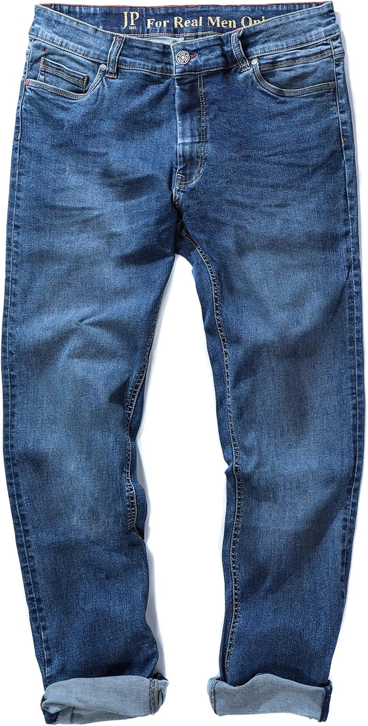 JP 1880 Herren Jeans Jeans, Flexnamic®, Denim, Straight Fit, Bis Gr. 70/35 32W / 33L Blue Denim, 32W
