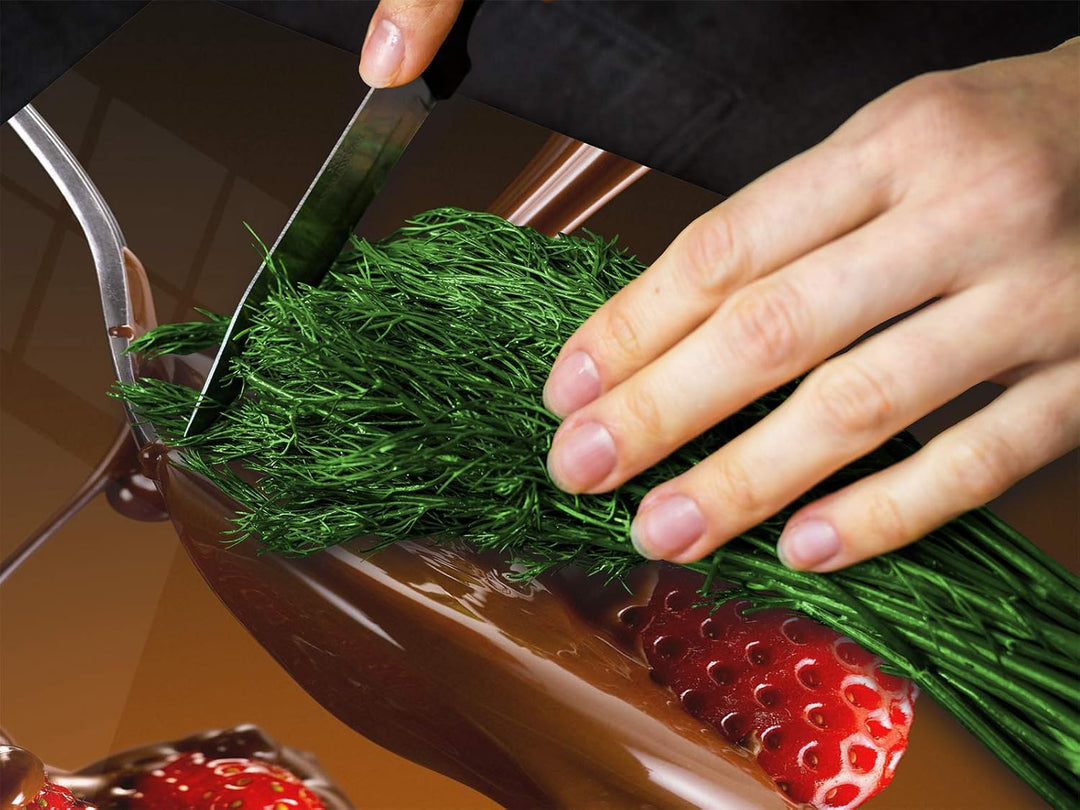 Küchenbrett aus Hartglas und Induktionskochplattenabdeckung – Schneideplatten SINGLE mit 60 x 52 cm