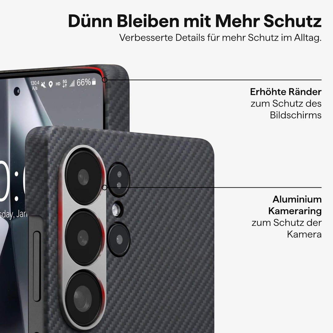 pitaka Hülle für Samsung Galaxy S25 Ultra Ultradünne Handyhülle Magnetische und Kratzfeste Schutzhül