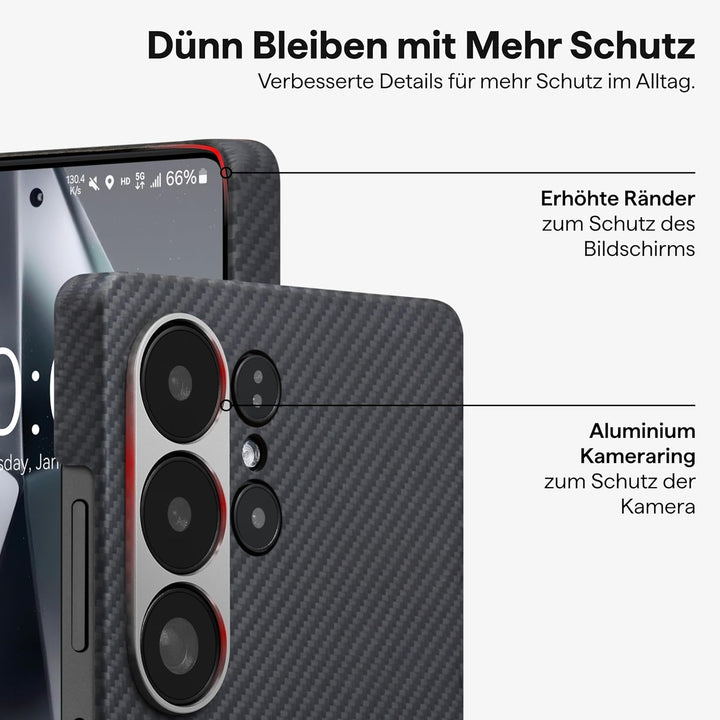 pitaka Hülle für Samsung Galaxy S25 Ultra Ultradünne Handyhülle Magnetische und Kratzfeste Schutzhül