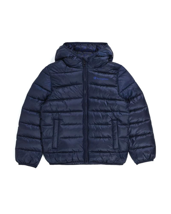Champion Jungen Legacy Outdoor K-Light Wr Hooded Gepolsterte Jacke 7-8 Jahre Blu Marino, 7-8 Jahre B
