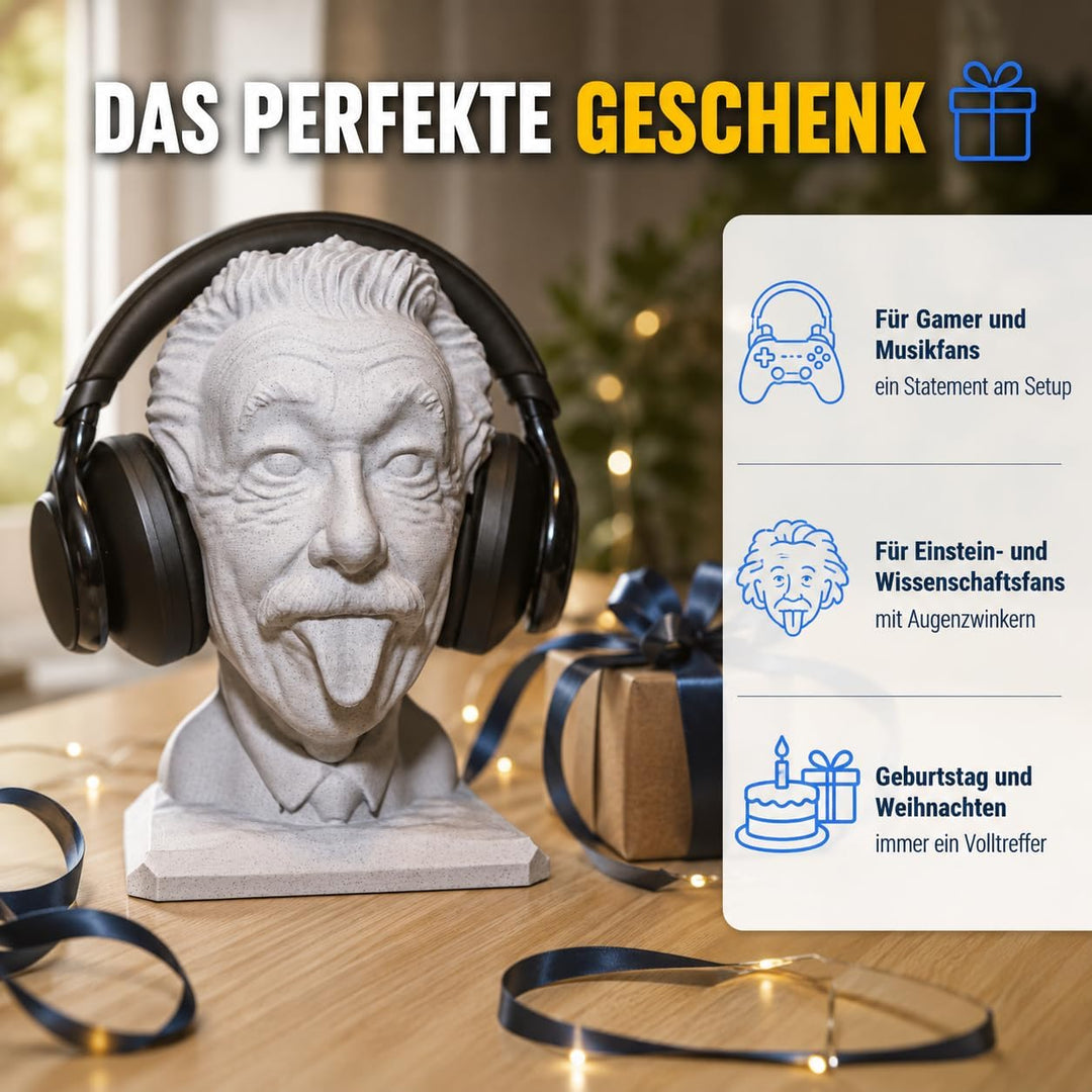 Generisch Albert Einstein Kopfhörerhalter, Brillenhalter, Kopfhörer Ständer, Statue, Schreibtisch De