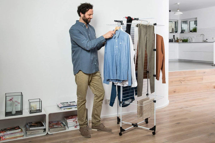 Vileda Mixer, 4 Clothes Airer, 40m Line Length, 4 Tier, 4 Wash Loads, Flex Joint, Rollable, 71,5 x 1