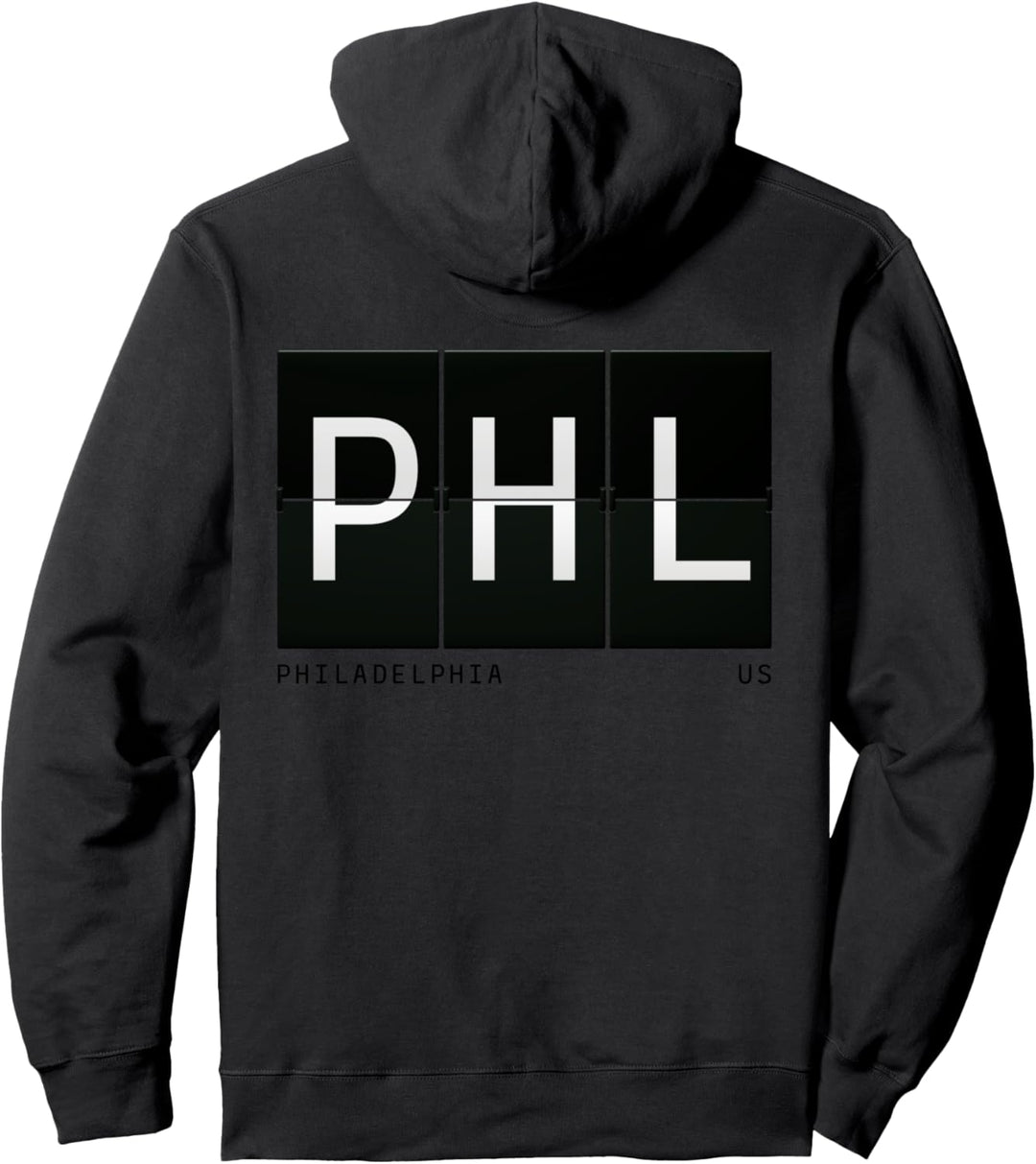 PHL Philadelphia Pennsylvania US Retro Flughafen Code Traveler Pullover Hoodie