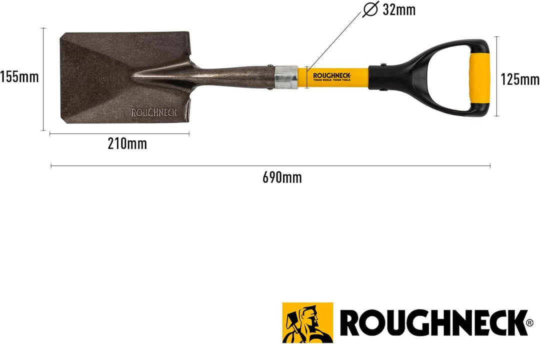 ROUGHNECK-68-006-Pala Micro punta cuadrada 685 mm 1 Bunt, 1 Bunt