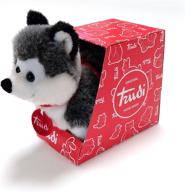 Trudi Trudino Husky Deluxe Plüschtier Husky Hund. Geburtstagsgeschenk 8x15x15cm Grösse XS | Trudini