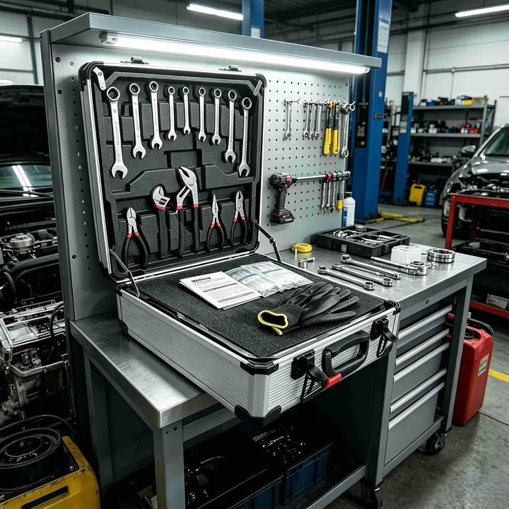 STEINWEG Aluminium Werkzeugkoffer Gefüllt 1400-tlg Werkzeug Set, Profi Werkzeugkoffer befüllt mit Sc
