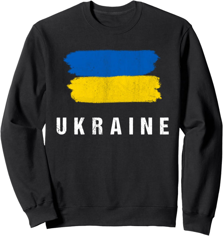 Gemalte Ukraine Fahne / Flagge Fan Geschenk Sweatshirt