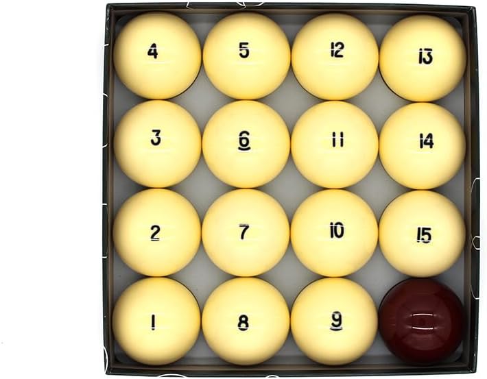 Billard Kugelset Billardkugeln Premium, Russische Pyramide, 68mm, Gelbe/Rote Breakkugel Roter Breakb
