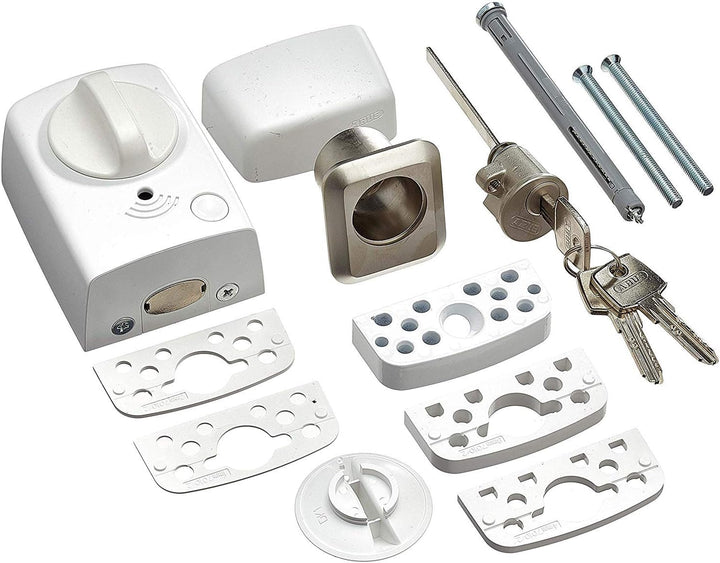 ABUS 82613 Tür Zusatzschloss, Weiss, Metall Metall mit Alarm Weiss, Metall mit Alarm Weiss